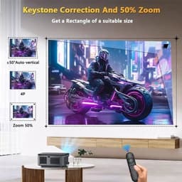 Xiwbsy - 8G Manual Focus1 - Beamer - Projector Beamer - Mini Meamer - 4k - Full HD 1080P - 1920x1080dpi - Automatische focus - met WiFi - 25000Lumens - 108W - Zwart — thumbnail 3