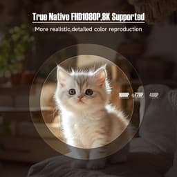 SnelShoppen - Magcubic Mini Projector - Draagbare Projector met 400 ANSI, Native 1080P, 4K Ondersteuning, Wifi 6, BT 5.2, Auto-Trapeziumcorrectie - Pe — thumbnail 4