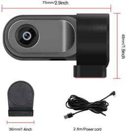 SnelShoppen - USB-dashcam voor auto, 360 graden rotatie, ADAS-ondersteuning, groothoek 140°, nachtzicht, DVR-dashboardcamera voor Android-navigatie, l — thumbnail 4
