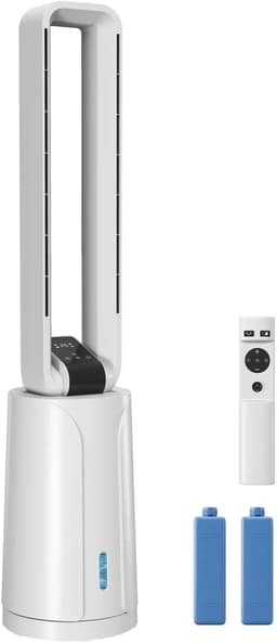 NordHaus Verdampingsluchtkoeler - Torenventilator - Luchtbevochtiger - 3-in-1 koeling - 109,5 cm hoog voor 30 m², wit — thumbnail 1