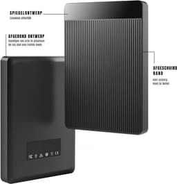 KIRA® Harde Schijf - SSD Extern - Externe Harde Schijf - Externe Harde Schijven - Zwart - ‎ 12cm x 8cm x 2cm — thumbnail 3