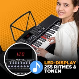 Finesse Keyboard Piano - Lichtgevende Toetsen - Accessoires - 61 Keys - Digitale Piano - Elektrische Piano - Kind — thumbnail 5