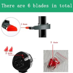 Appelschilmachine - Wit - Geschikt voor 5-10 cm diameter - Elektrische aardappelschiller met 6 verwisselbare messen - Voor thuisgebruik — thumbnail 2