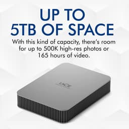 Externe Harde Schijf - Draagbare Opslag - Bestanden Opslaan - Gemaakt van Gerecycled Materiaal - 4TB - Moon Silver — thumbnail 3