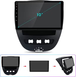 Junsun lINUX Systeem Autoradio Geschikt voor Peugeot 107 Citroen C1 Toyota Aygo - Draadloos Carplay & Andriod Auto - 10 Inch HD TouchScreen - Bluetooth - Navigatie - WiFi - FM - RDS - Stuurwielbediening — thumbnail 2