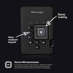 Externe Harde Schijf - Draagbare Opslag - Data Beveiligen - Hardware Encryptie - 2 TB - Zwart — thumbnail 4