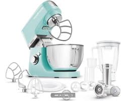 Keukenmachine - Mixer Robot - Bakken en Koken - Krachtige 1000W Motor - 4.5 Liter Kom - Turkoois