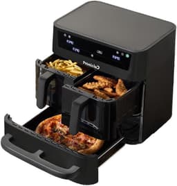Luchtfriteuse 132L - Heteluchtfriteuse Airfryer - Gezond Koken - Tri-zone Technologie - 136 Liter - Zwart — thumbnail 1