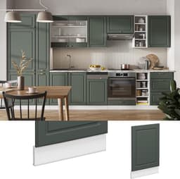 Vaatwasser Paneel - Keukenfront Keukendeur - Keuken Inrichten - Soft-close Scharnieren - 45 cm - Groen-Goud — thumbnail 4
