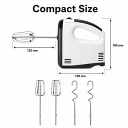 Keukenmixer Met Kom - Handmixer Tafelmodel - Bakken En Koken - 7 Snelheden - 2L Kom - Zilver — thumbnail 2