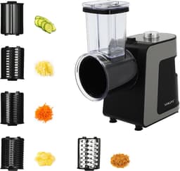 Elektrische Groentesnijder - Keukenmachine Raspen - Snel Groenten Snijden - 1000W Pure Koper Motor - 10 Messen - Zwart — thumbnail 1
