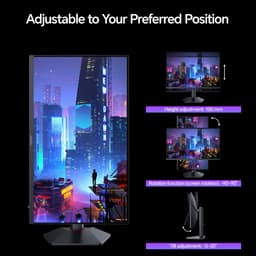 KOORUI G2721E 27 Inch Gaming Monitor - 320Hz Fast IPS PC Monitor - 1ms - HDR400 - 98% DCI-P3 - HDMI 2.1 & DisplayPort 1.4 - Zwart — thumbnail 4