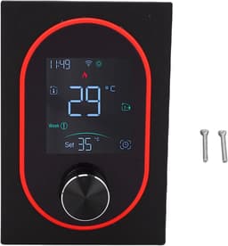 Slimme Thermostaatknoppen - Programmeerbare Regelaar - Waterverwarming Instellen - WiFi Bediening - 86x86mm - Zwart — thumbnail 5