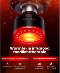 Massage Gun – Infrarood & Warmte – Deep Tissue Massage – 6 Opzetstukken – 5 Snelheden – 120W — thumbnail 4