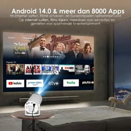 Lìon® Mini Beamer - Beamer - Projector - Wit - 10cm x 10cm x 17cm — thumbnail 2
