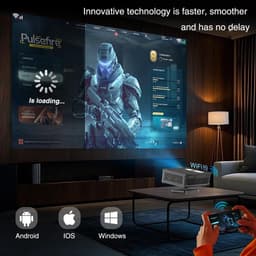4K with Google TV, native 1080p,AI-beeldverbetering, Autofocus, slimme Beamer met automatische keystone-correctie — thumbnail 4