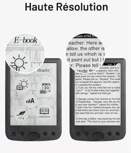 De BK6025 EPAPER e-reader is een draagbare e-reader met een 6-inch e-ink-scherm, instelbare lettergrootte, audioboekfunctionaliteit en oogvriendelijke leesmogelijkheden (8 GB). — thumbnail 2