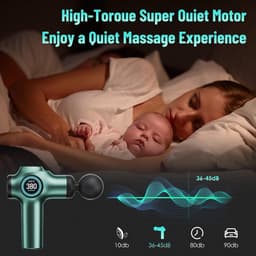 Massage Gun - Spier Stimulator - Spierherstel Bevorderen - 99 Snelheden - 12mm Amplitude - Zwart — thumbnail 5