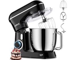 Keukenmachine - Kneedapparaat Mixer - Bakken en Koken - Stille Fermentatie - 5.5 Liter - Zwart