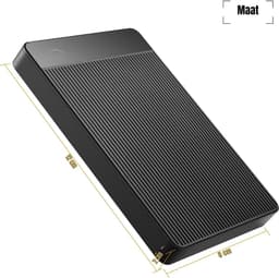 QIN® Harde Schijf - Externe Harde Schijf - SSD Extern - Externe Harde Schijven - Zwart - 12cm x 8cm x 2cm — thumbnail 3
