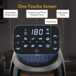 Airfryer met Venster - Heteluchtfriteuse - Gezond Koken - 8 Voorgeprogrammeerde Modi - 8 Liter Capaciteit - Zwart — thumbnail 3