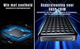 QIN® Harde Schijf - Externe Harde Schijf - SSD Extern - Externe Harde Schijven - Zwart - 15cm x 10cm x 4cm — thumbnail 4