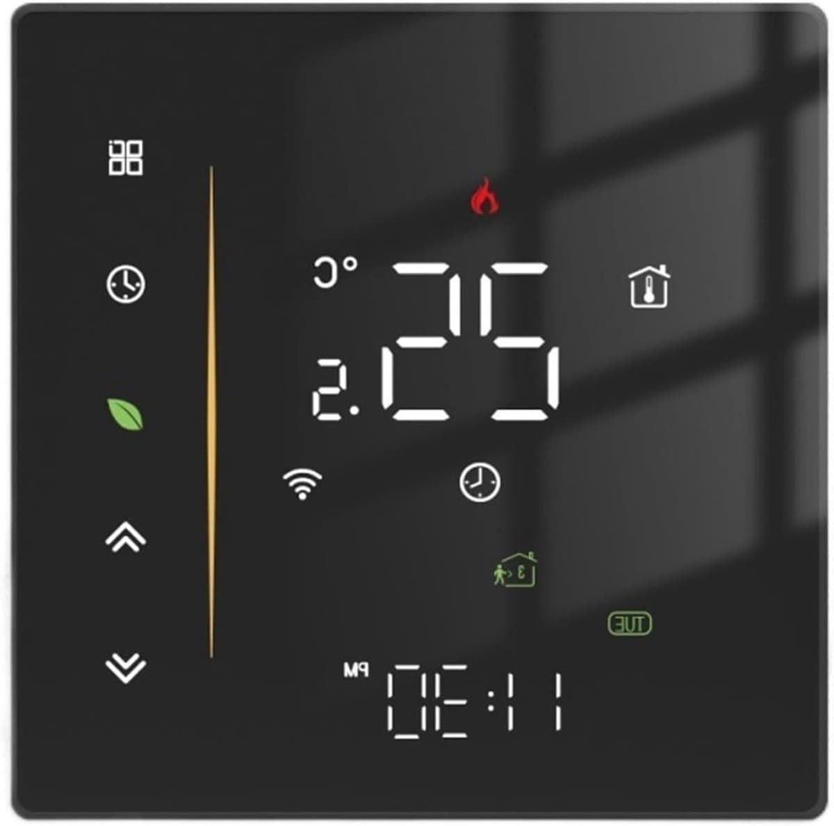 Slimme Thermosta - Kamertemperatuur Regelaar - Comfort Verhoging - App Bediening - 1.0 Unit - Zwart — afbeelding 1