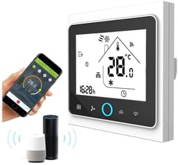 Slimme Thermostaat - Kamerthermostaat Verwarming Koeling - Comfort Thuis Creëren - 05 Graden Nauwkeurigheid - 86x86mm - Zwart Wit — thumbnail 5