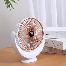 Oplaadbare ventilator op accu, krachtige luchtstroom, lange gebruiksduur, kleine USB-bureauventilator — thumbnail 5