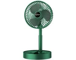 Uitschuifbare opvouwbare draagbare ventilator voor thuis, slaapzaal, drie snelheden, bureauventilator — afbeelding 1