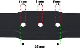 Omgoods - Vervangend Metalen Mes voor Grasmaaier 43cm — thumbnail 2