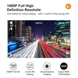 NIVA® Dashcam - 32GB - Dashcam voor En Achter - Dashcam voor Auto - Zwart - 14cm x 11cm x 7cm — thumbnail 2
