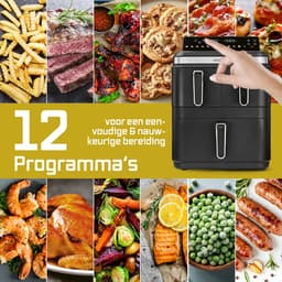 GOURMETmaxx FryUp3 Verticale heteluchtfriteuse, 3 kamers, heteluchtfriteuse XXL, 17 liter, airfryer met multi-colour inklapbaar touchdisplay, Air Fryer friteuse voor 12 personen, 12 — thumbnail 4
