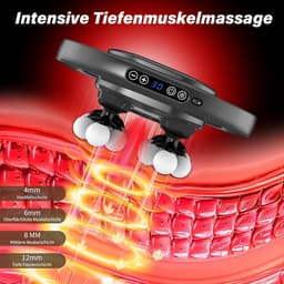 Massagepistool - Zwart - 16 Massagekoppen - 3 Massagemodi - Voor Spierontspanning — thumbnail 3