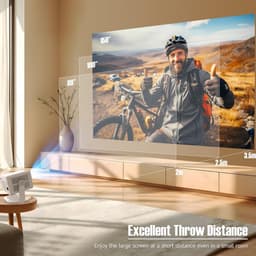 Mini Projector - Draagbaar - Native 1080P - 4K Ondersteuning - Voor Thuisbioscoop — thumbnail 5