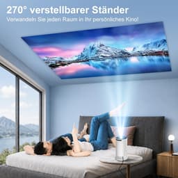 Mini Projector - Wit - 4K Ondersteuning - Android 14.0 - Voor Binnen en Buiten — thumbnail 5
