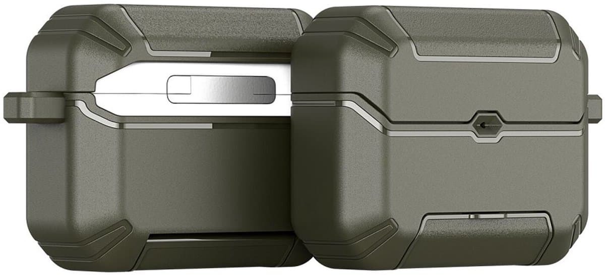 Dux Ducis Hoesje Geschikt voor AirPods Pro 3 (2025) | PECS Series | Beschermhoes met Standaard en Haak | Schokbestendige Case | Volledige Bescherming | Groen — afbeelding 1