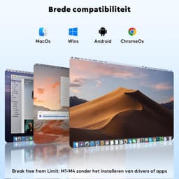 SP® Portable Monitor - Draagbaar Scherm voor Laptop - Draadloze Draagbare Monitor Dubbel - Zwart - 1cm x 34cm x 21cm — thumbnail 3