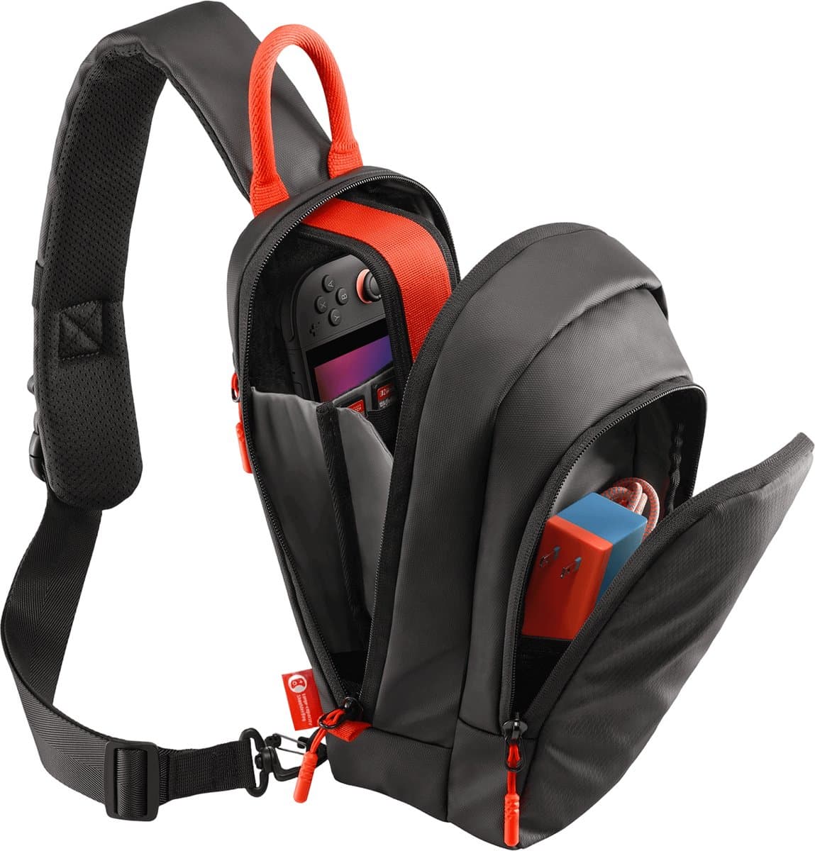 JSAUX Crossbody Sling Bag voor Nintendo Switch 2 / Steam Deck / ROG Ally - 4,5L - Waterbestendig - Zwart - BG0131 — afbeelding 1