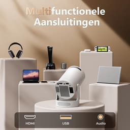 Mini projector 4K 1080P ondersteuning - 280 ANSI lumen - Wifi6 & Bluetooth - Ideaal voor thuisbioscoop - ShopVlot — thumbnail 5
