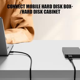 USB B Adapter - Converter Kabel - Apparaten Verbinden - Hoge Snelheid 5Gbps - 6.6 x 3.3 cm - Zwart — thumbnail 4