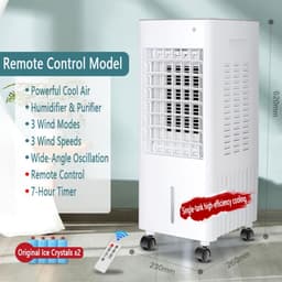 Draagbare Airco - Verkoeler Ventilator - Ruimte Koelen - 120 Graden Oscillatie - 10 Liter Tank - Wit — thumbnail 4