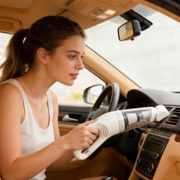 KZQ Krachtige handheld stofzuiger voor huisdierharen - USB oplaadbaar en draadloos - Compact ontwerp voor auto en thuis - Stevige materialen voor langdurig gebruik - Wit — thumbnail 3