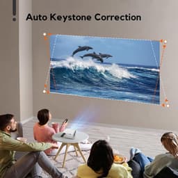 Mini Beamer - Draagbare Projector - Full HD 1080P Ondersteuning - 15000 Lumen - Auto Keystone Correctie - Home Cinema - Smartphone Projector - Compatibel met iOS - Android - TV Stick - HDMI - USB - Laptop - PC - Energieklasse A+++ — thumbnail 4