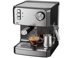 HOMCOM Coffee Maker-Edelstahl-29 x 22 x 28 cm-Schwarz