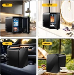 NIVA® Mini Koelkast - 4L Capaciteit - Skincare Koelkast - Minibar - Zwart - 25cm x 19cm x 26cm — thumbnail 3