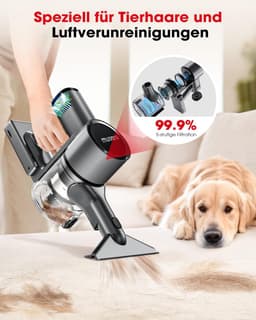 Draadloze Accustofzuiger - Oplaadbare Stofzuiger - Efficiënt Schoonmaken - 3 Reinigingsmodi - 445 cm - Zwart — thumbnail 4