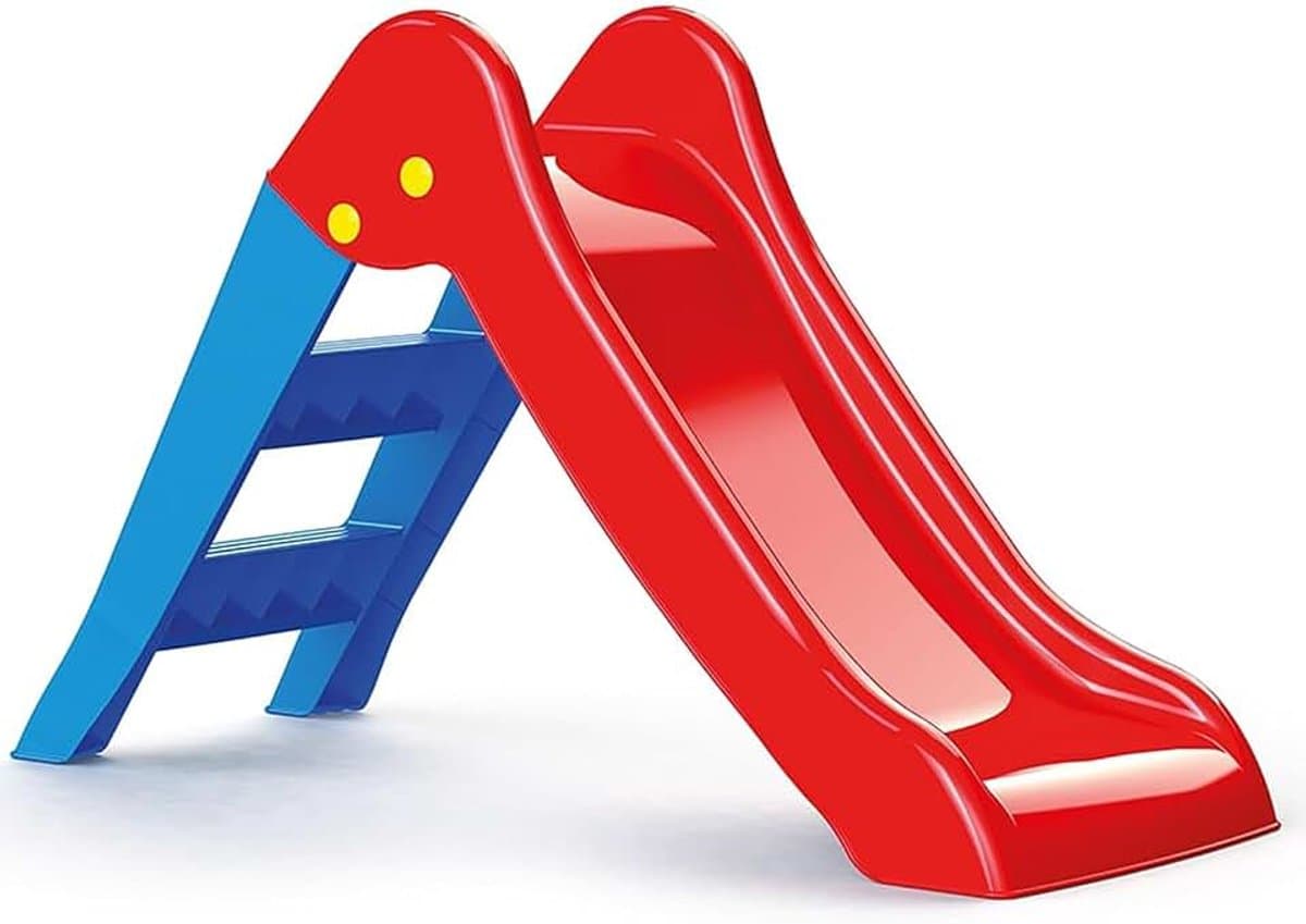My First Garden Slide Medium voor Kinderen Voor Kinderen Vanaf 2 Jaar Blauwe Ladder en Rode Helling Opvouwbaar voor Binnen of Buiten Gebruik Peuter Klimmen Kids Slide Indoor Slide Kids Outdoor — afbeelding 1