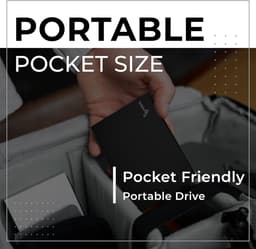 Externe Harde Schijf - Draagbare Opslag - Bestanden Opslaan - Plug and Play - 500 GB - Zwart — thumbnail 3