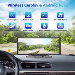 Dashcam - 10.26 Inch Touchscreen - 4K Video - Draadloze Carplay - Android Auto - GPS Navigatie — thumbnail 1